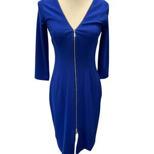 NWT!!! "Calvin Klein" Full Front Zip Dress,‎ Sexy, Office, Cocktail, Size 4